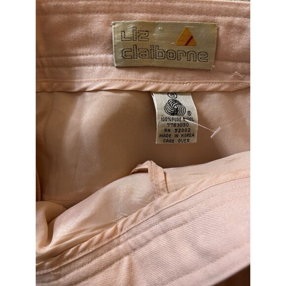 Liz Claiborne Vtg 80s Pure Wool Skirt Sz 8 A Line Preppy 1980s Light Acedemic - Picture 8 of 8